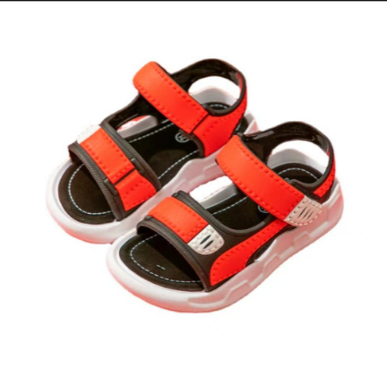 1Pair Boys and Girls Sandals Shoes Soft Soled Children Kids Baby Beach Shoe Swimming Shoe Outdoor Sandal Roman Slippers