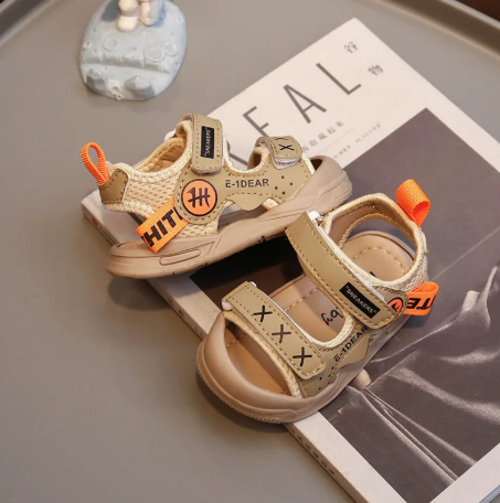 1Pair Baby Sandals, Baby Walking Shoes, Summer New Soft Soled Functional Shoes For Boys And Girls, 0-3 Year Old Non Slip Shoes