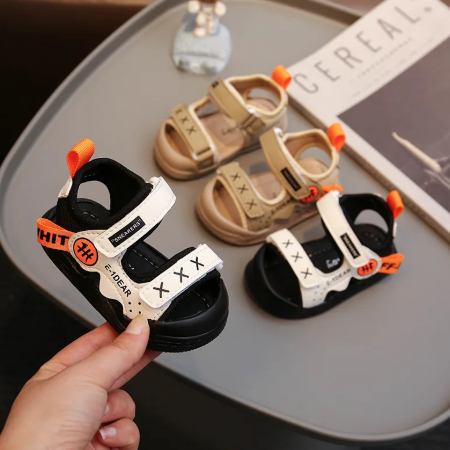 1Pair Baby Sandals, Baby Walking Shoes, Summer New Soft Soled Functional Shoes For Boys And Girls, 0-3 Year Old Non Slip Shoes