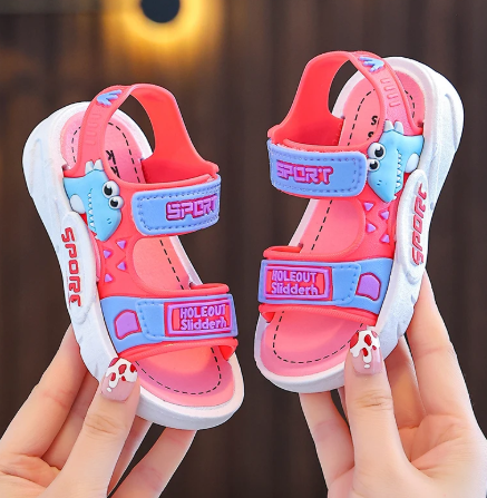 1Pair Summer New Children's Slippers Cartoon Baby Cool Mop Indoor Soft Bottom Anti Slip Cool Mop
