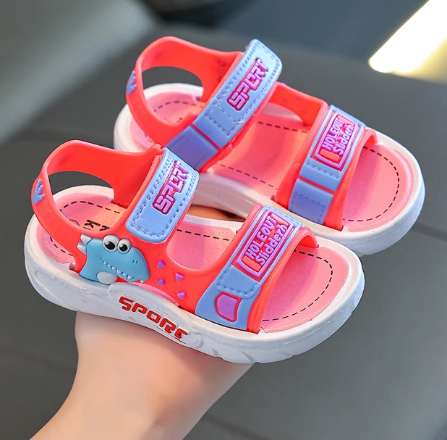 1Pair Summer New Children's Slippers Cartoon Baby Cool Mop Indoor Soft Bottom Anti Slip Cool Mop