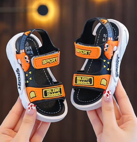 1Pair Summer New Children's Slippers Cartoon Baby Cool Mop Indoor Soft Bottom Anti Slip Cool Mop