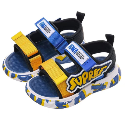 1Pair Children's Boys' Sandals Fashionable Summer Korean Casual Anti Slip Soft Sole Student Boy Beach Sandals Kids Shoes