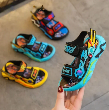 1Pair Boys Sandals Summer Kids Shoes Toddler Baby Boys Sandals Infant Casual Beach Children Outdoor Black Shoes