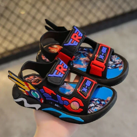 1Pair Boys Sandals Summer Kids Shoes Toddler Baby Boys Sandals Infant Casual Beach Children Outdoor Black Shoes