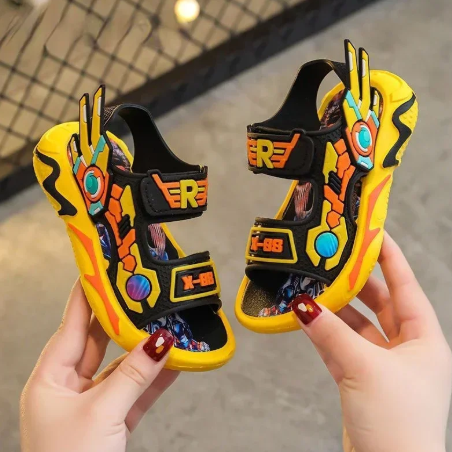 1Pair Boys Sandals Summer Kids Shoes Toddler Baby Boys Sandals Infant Casual Beach Children Outdoor Black Shoes