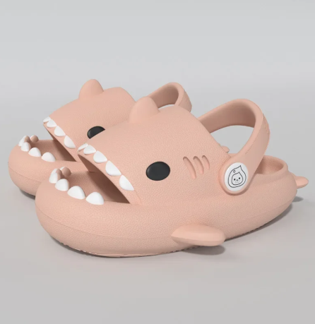 1Pair Children's Shark Hole Shoes Summer Home Baby Non Slip Platform Sandals Cute Cartoon Soft Sole Kids Slippe