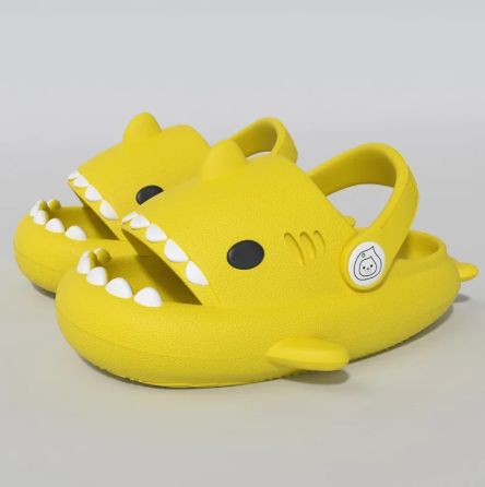 1Pair Children's Shark Hole Shoes Summer Home Baby Non Slip Platform Sandals Cute Cartoon Soft Sole Kids Slippe