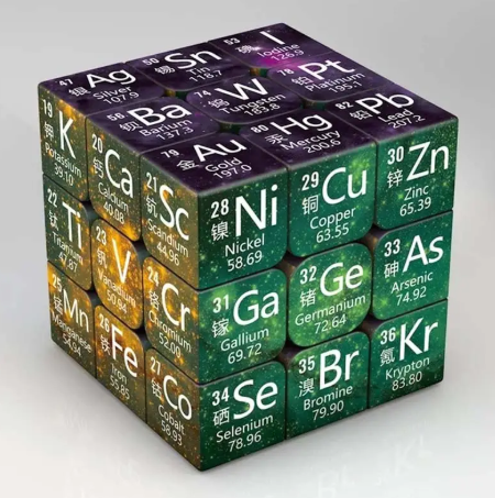 1PC 3x3x3 Magic Cube Puzzle Math Chemistry Element Magic Cube Children's Gifts Educational Toys