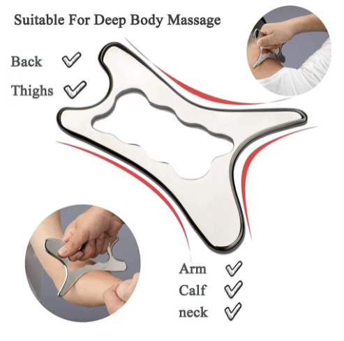 Stainless Gua Sha Tools Steel Scraping Massage Tool IASTM Massage Tools for Relaxing Soft Tissue, Reduce Head, Neck, Back Pain