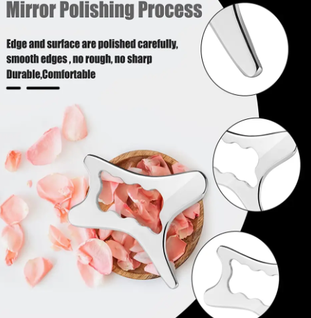 Stainless Gua Sha Tools Steel Scraping Massage Tool IASTM Massage Tools for Relaxing Soft Tissue, Reduce Head, Neck, Back Pain