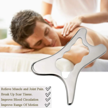 Stainless Gua Sha Tools Steel Scraping Massage Tool IASTM Massage Tools for Relaxing Soft Tissue, Reduce Head, Neck, Back Pain