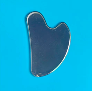 2PCS Double Ended Stainless Steel Manual Roller Beauty Massager Heart-Shaped Piece Set For Facial And Head Relaxation Massage Stick