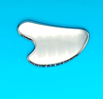 2PCS Double Ended Stainless Steel Manual Roller Beauty Massager Heart-Shaped Piece Set For Facial And Head Relaxation Massage Stick