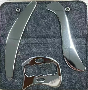 3PCS Stainless Steel Fascia Knife, Muscle Tissue Meridian Therapy, Hollow Membrane Knife, Scraping Massage Device, Three Piece Set