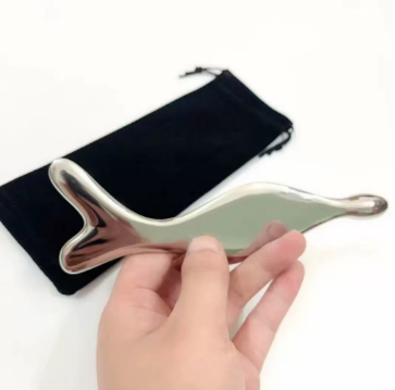 1PC 304 Stainless Steel Fascia Knife Scraping Plate Facial Neck Strength Facial Care Massager Tool IASTM Mermaid Shape