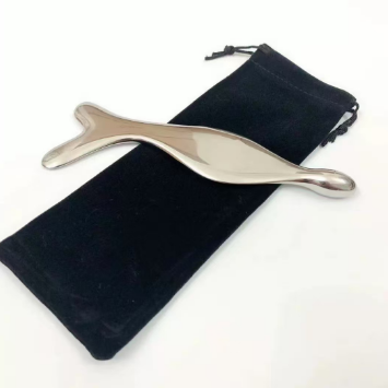 1PC 304 Stainless Steel Fascia Knife Scraping Plate Facial Neck Strength Facial Care Massager Tool IASTM Mermaid Shape