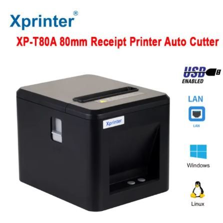 XPrinter Thermal Receipt Printer 80mm USB + LAN Connection with Auto Cutter
