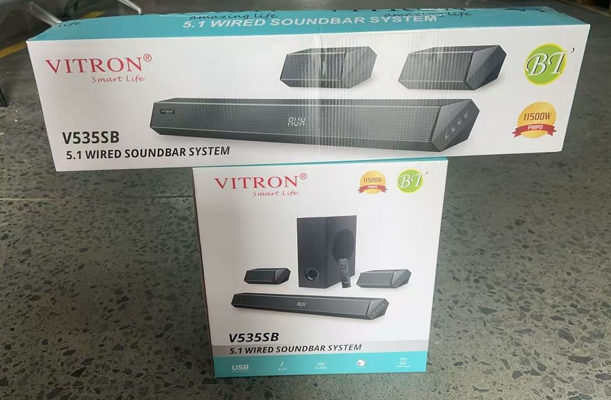 VITRON V535SB 5.1‑CHANNEL HIGH‑PERFORMANCE WIRED HOME THEATRE SOUNDBAR SYSTEM