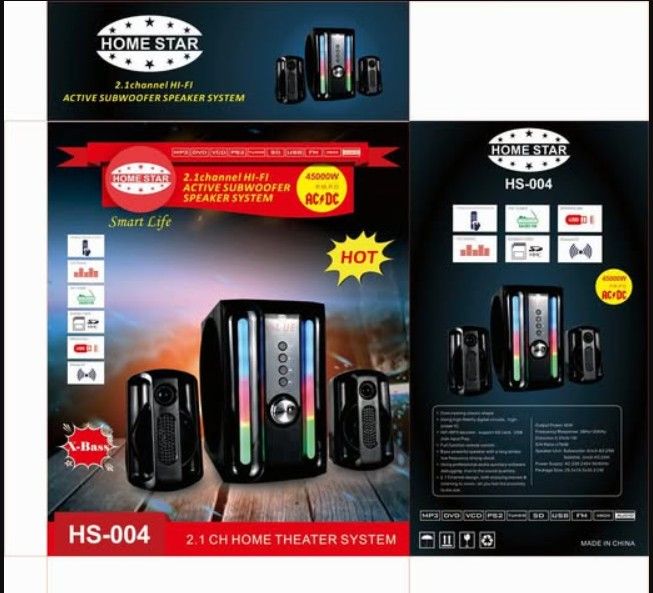HOMESTAR HS-004 2.1-CHANNEL MULTIMEDIA SPEAKER SYSTEM