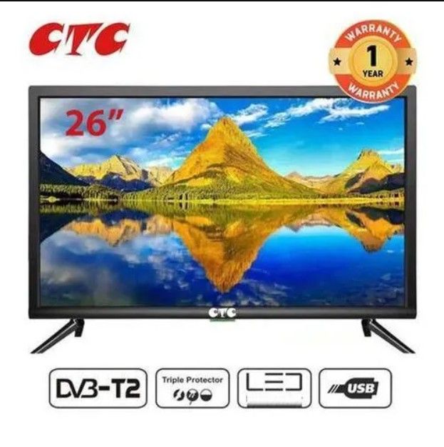 CTC 26" LED DIGITAL TV — AFFORDABLE HD DISPLAY WITH DVB-T2 TUNER & MULTI-PORT CONNECTIVITY