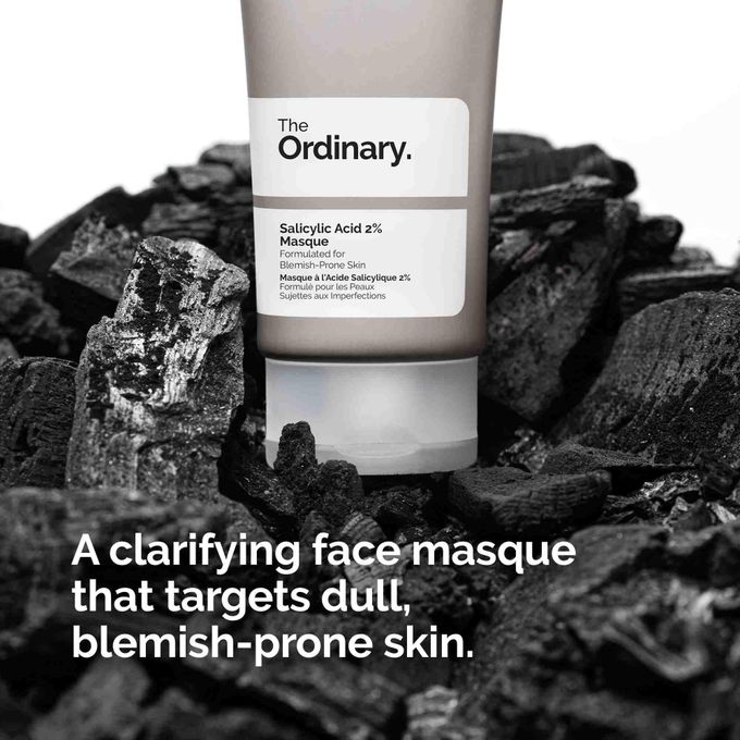 The Ordinary Salicylic Acid 2% Masque 50ml Charcoal Mask Anti-Blackhead Mask