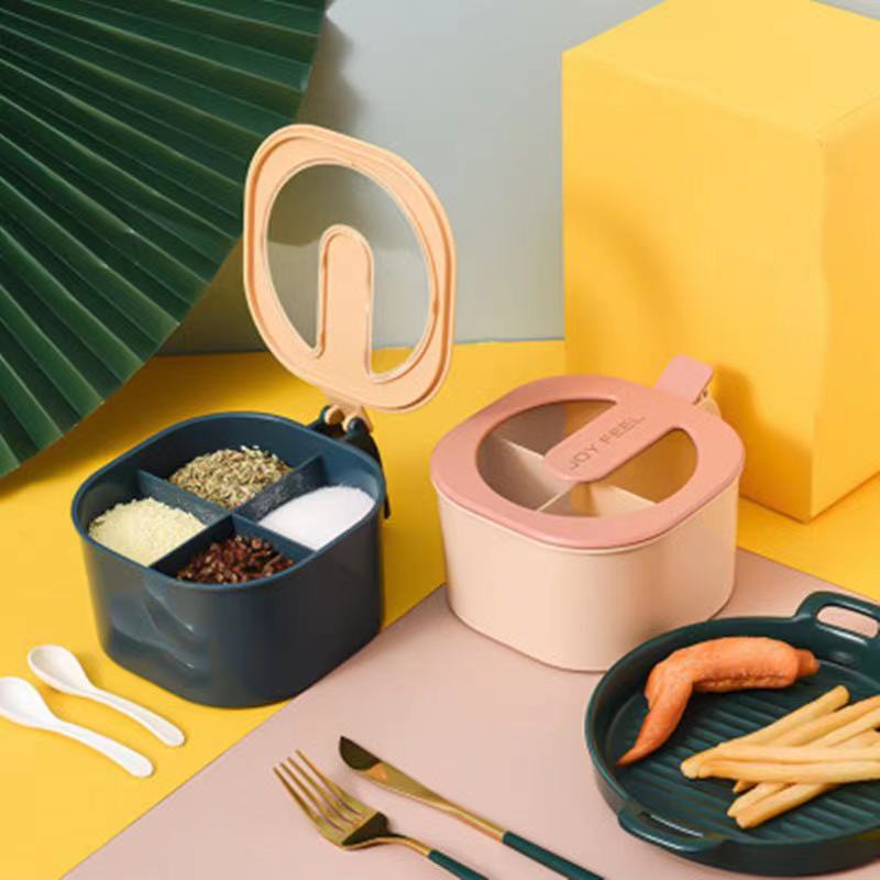 4 partition spice organizer jar