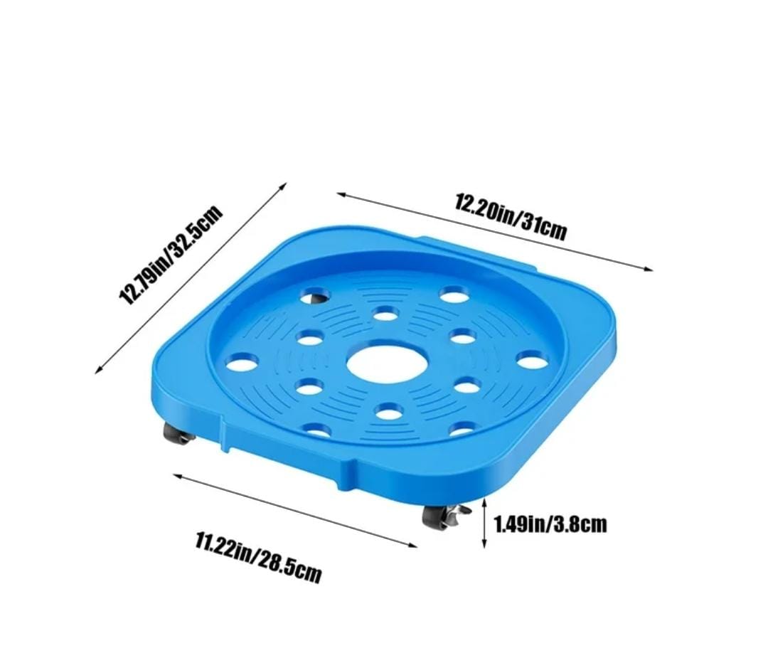 4 wheels Plastic tray type gas cylinder trolley stand