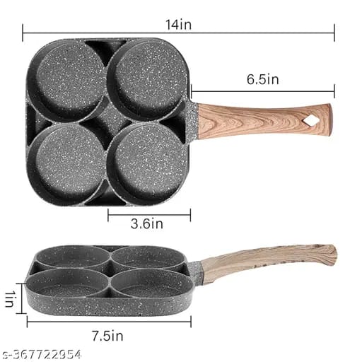 High Quality heavy granite non~stick   4 slot pan cake