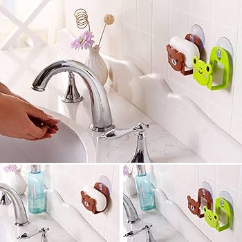 wall adhesive Cat hook sponge holder