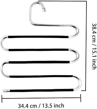 Stainless steel trouser organizer with anti slide rubber silicone cover