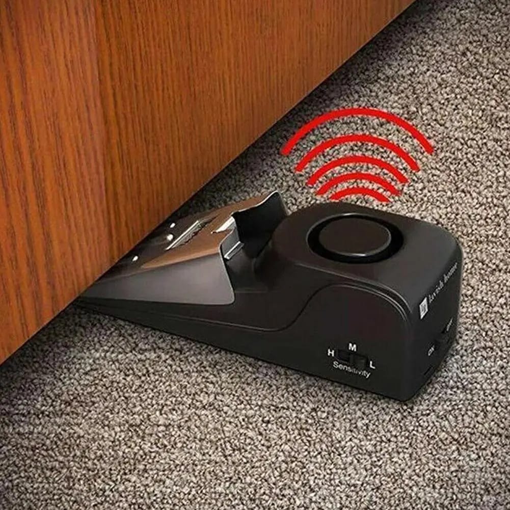 Safety door stop alarm