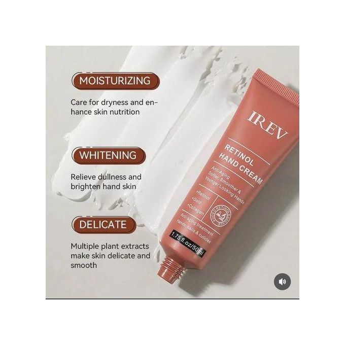 IREV Retinol Hand Cream Whitening Hand Lotion Moisturizing Soothing & Anti-Aging