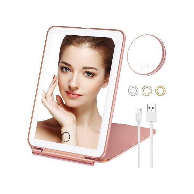 Iconic Mirror Rechargeable LED travel tablet vanity mirror