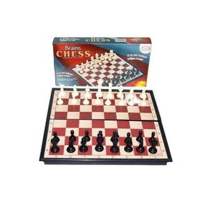 Chess Bag Magnetic Chess Board - Foldable Brown Chess Board Game Magnetic & Foldable Travel Chess