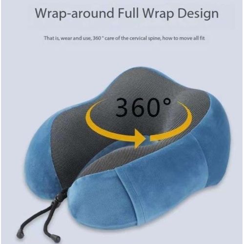 U Shaped Memory Foam Neck Pillows Soft Travel Pillow Massage Neck Pillow Sleeping Airplane Pillow Cervical Healthcare Bedding Black normal