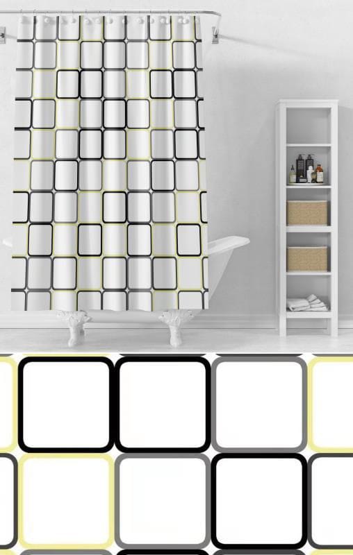 Waterproof Elegant Shower Curtain 180x200cm - Soft Texture, Easy to Clean, Eco-Friendly Material - Ideal for Bathroom, Shower Stall - with Hook Hole Design