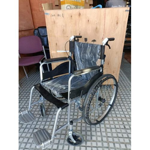 Standard Wheelchair Black With Hand And Rear Brakes | It could be used to forward patient with a help of attendant as well as to propel by user.