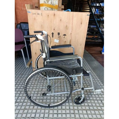 Standard Wheelchair Black With Hand And Rear Brakes | It could be used to forward patient with a help of attendant as well as to propel by user.