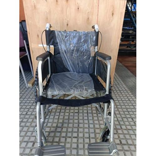Standard Wheelchair Black With Hand And Rear Brakes | It could be used to forward patient with a help of attendant as well as to propel by user.
