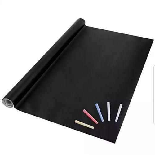 Black Chalkboard Wall Paper Clear Dry Erase Board Sticker +  5 Chalks