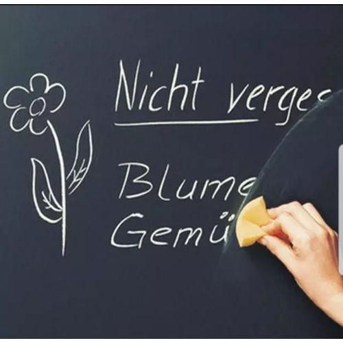 Black Chalkboard Wall Paper Clear Dry Erase Board Sticker +  5 Chalks