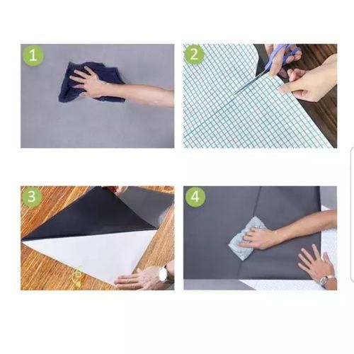 Black Chalkboard Wall Paper Clear Dry Erase Board Sticker +  5 Chalks