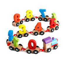 Kids Wooden Train Wooden Number  Learning Educational Toy |  . It allows you to teach your child to learn by connecting numbers to forma a train