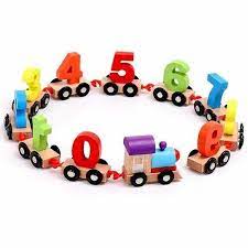Kids Wooden Train Wooden Number  Learning Educational Toy |  . It allows you to teach your child to learn by connecting numbers to forma a train
