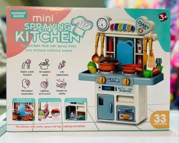 Kids Kitchen Cooking Play Toy Set - Toys pretend cooking playset encourages your children to use their imagination and creativity
