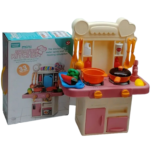 Kids Kitchen Cooking Play Toy Set - Toys pretend cooking playset encourages your children to use their imagination and creativity