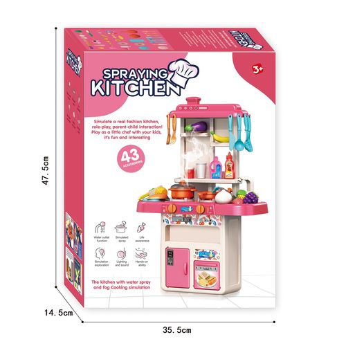 Kids Kitchen Cooking Play Toy Set - Toys pretend cooking playset encourages your children to use their imagination and creativity