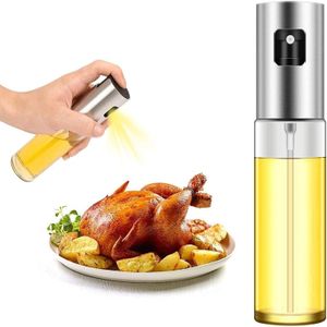 Oil Sprayer Dispenser for Cooking, Food-Grade Glass Oil Spray Transparent Vinegar Bottle Oil Dispenser 100ml