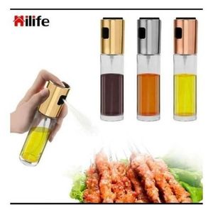 Oil Sprayer Dispenser for Cooking, Food-Grade Glass Oil Spray Transparent Vinegar Bottle Oil Dispenser 100ml